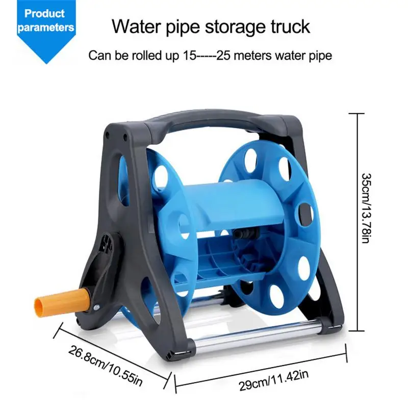 Uchwyt na wąż ogrodowy Korba ręczna Węże Reel Stojak na wąż Wózek do przechowywania rur wodnych Stojak na narzędzia do nawijania Narzędzia ogrodowe