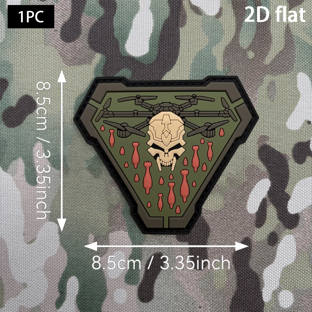 Alien-Shaped Triangle Skull Pattern Decorative Velcro Patch, Luminous in the Dark, Made of Pvc, Includes Matching Felt Backpack, Baseball Cap, Jacket, Suitcase DIY Decorative Patch Badge Applique