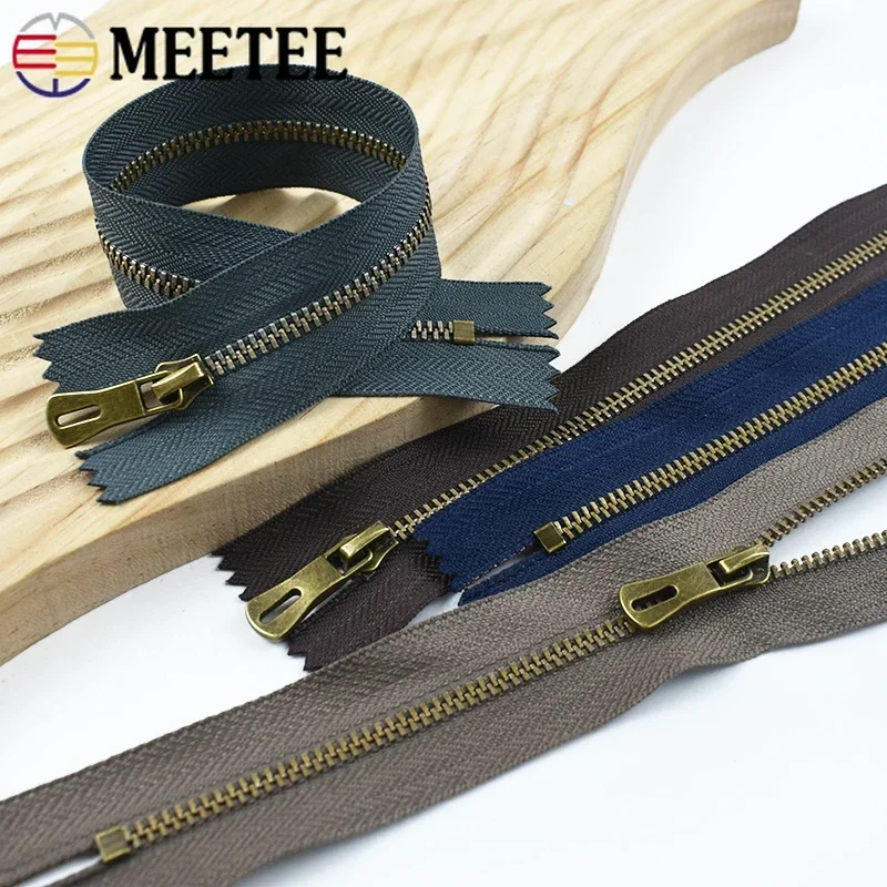 

3# 5/10Pcs Bronze Metal Zippers Close-end Pants Zips Closure Bags Pocket Clothes Decor Zipper Repair Kits DIY Sewing Accessories