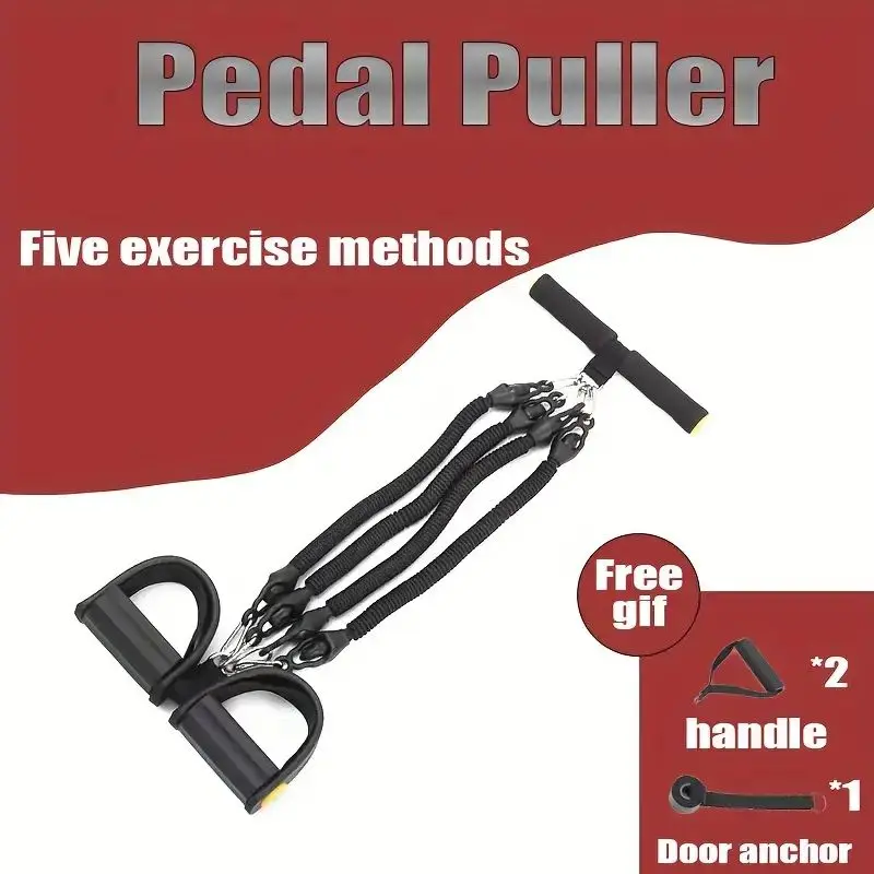 Pedal Tension Rope Puller Exercise At Home Multi-functional Fitness Exercise Resistance Band Men Sports Gym Equipment