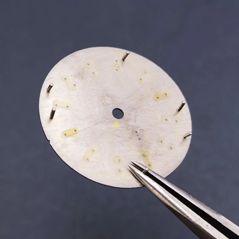 28,5 мм NH35 циферблат с сеткой, магнитный бревенчатый светящийся циферблат, подходит для NH35/8215/2824, механический механизм, аксессуары для часов на заказ, новинка