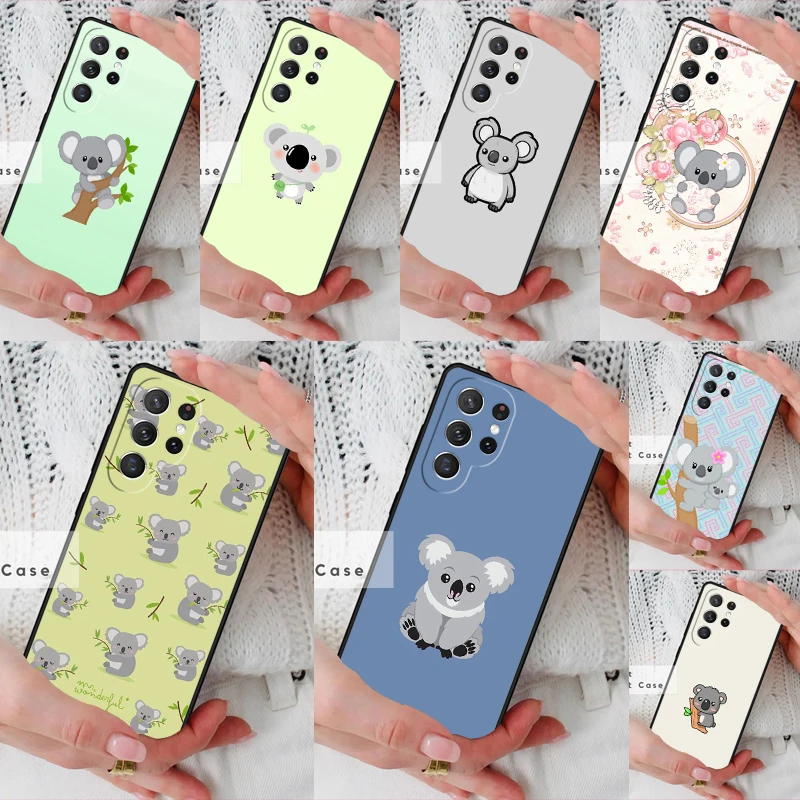 Cartoon Australian Koala Phone Cover Case for Samsung Galaxy S26 Ultra S20 FE Note 10 S24 S23 S21 S25 Plus S22