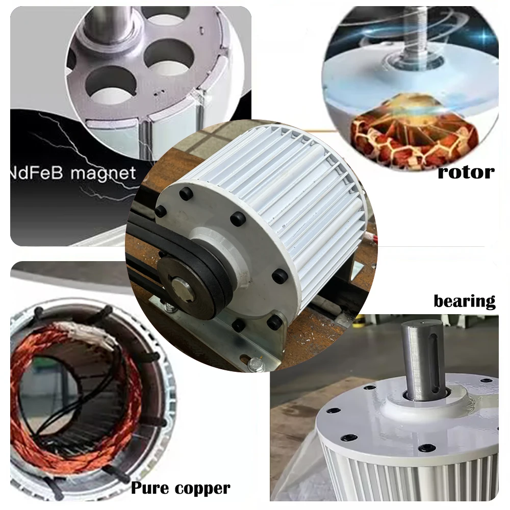 20KW 30KW Low Speed Permanent Magnet Generator 48V 220V 380V 3 Phase AC Alternators Use For Motor Drive Water Wind Turbine