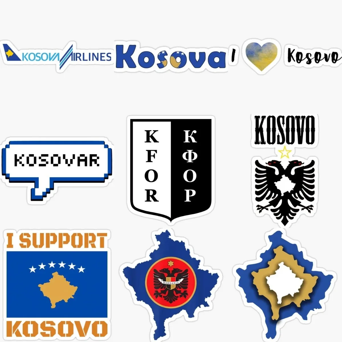 

Kosovo KV Flag Map Sticker Laptop Accessories Camper Helmet Motorcycle Car Truck Window Glass Racing Bicycle Wall Door Decal PVC