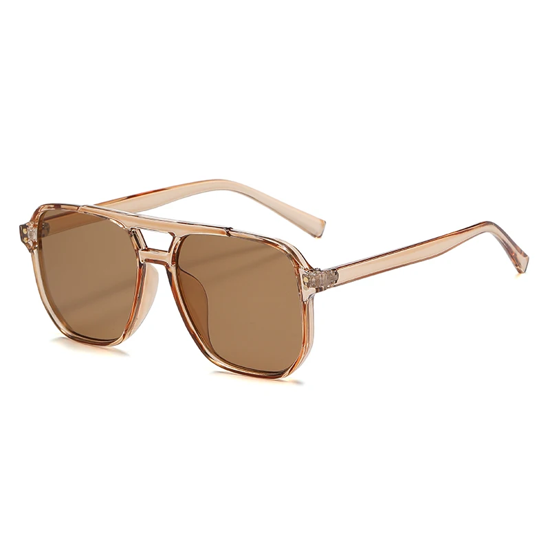 Hiking Classic Square Anti Light Glasses Gradient Double Bridge Shades Women Fashion Candy Color Eeyglasses UV400 Female