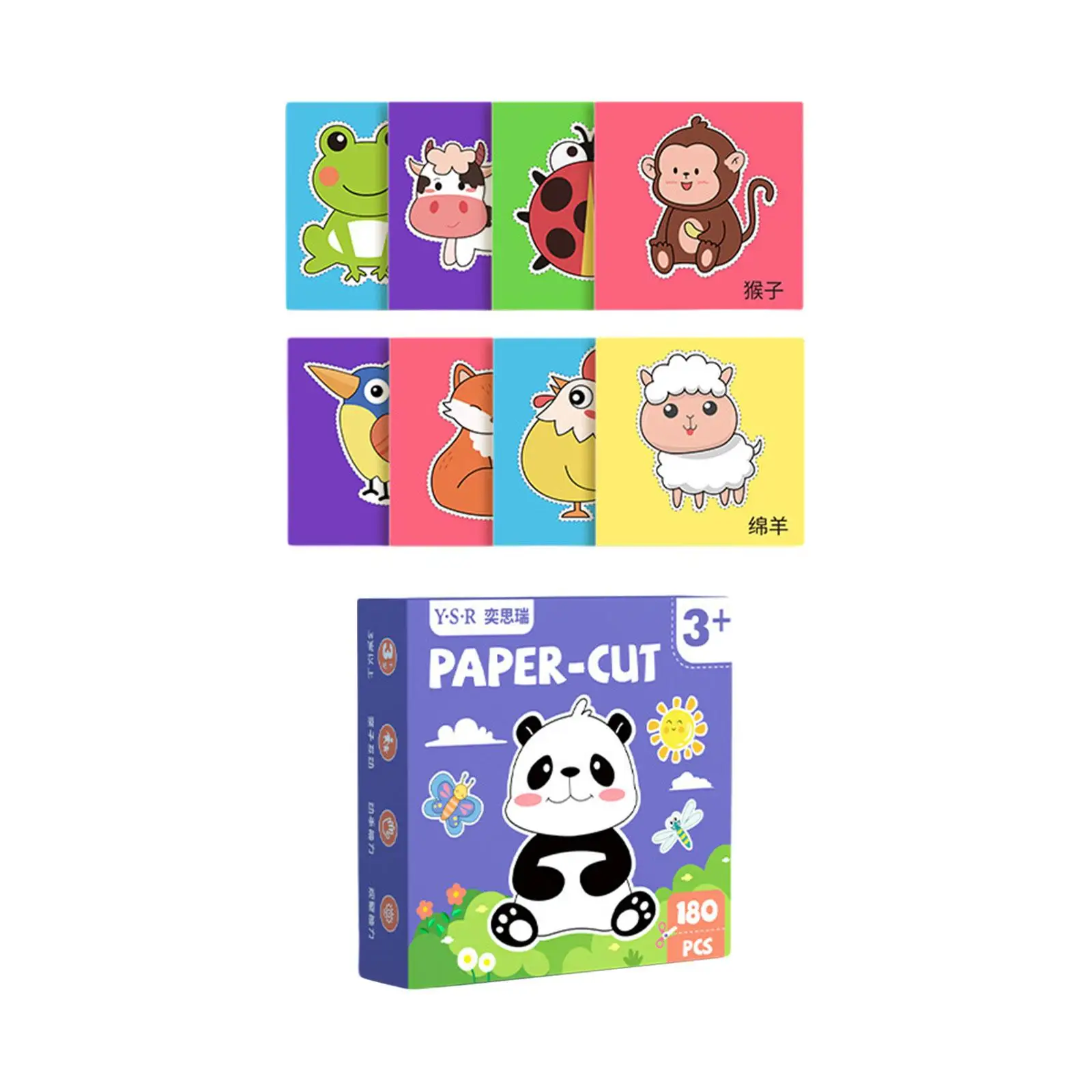 Paper Cutting Activity Set Educational Cards Making Fun Learning Toys Paper Cut Set for Girls and Boys Holiday Home Kindergarten