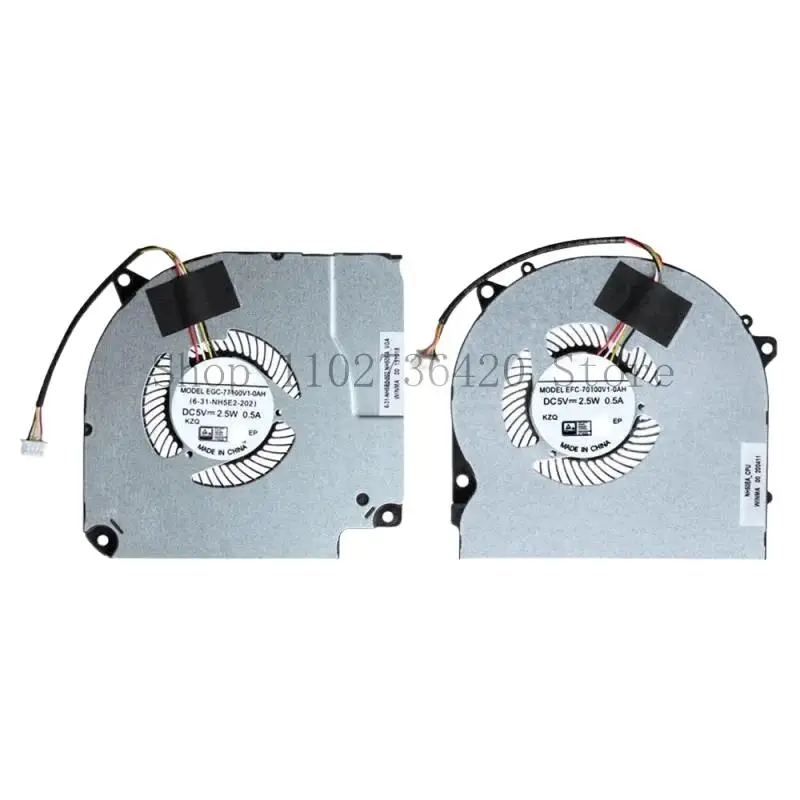 

€ NEW CPU GPU Cooling Fan for Hasee Z7M-CT5NA Z7M-CN7NA Z7M-CT7NK T58-V E GC-77100V1-0AH EFC-70100V1-0AH 6-31-NH5E2-202 =/