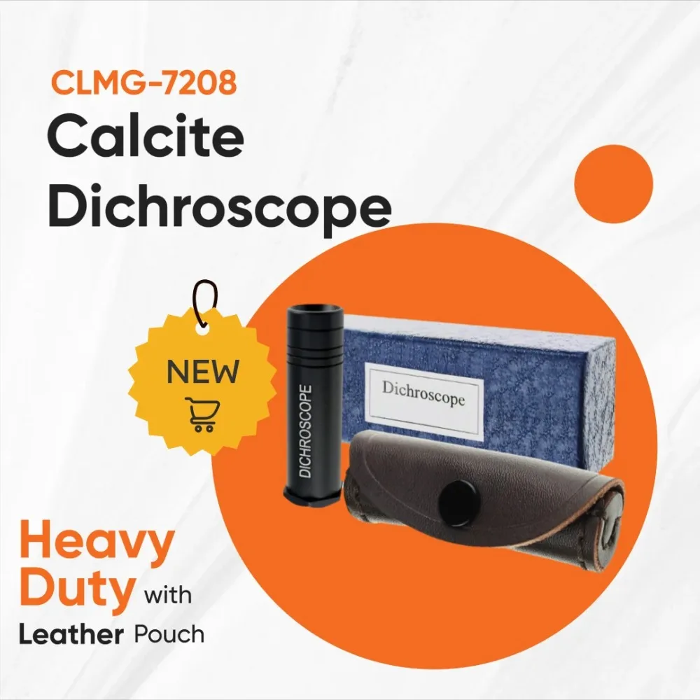 Dichroscope professionnel en calcite pour l'identification des pierres précieuses, fenêtre de 15 mm, observateur de trichroïsme et dichroïsme, dichroscope en calcite de 60 mm