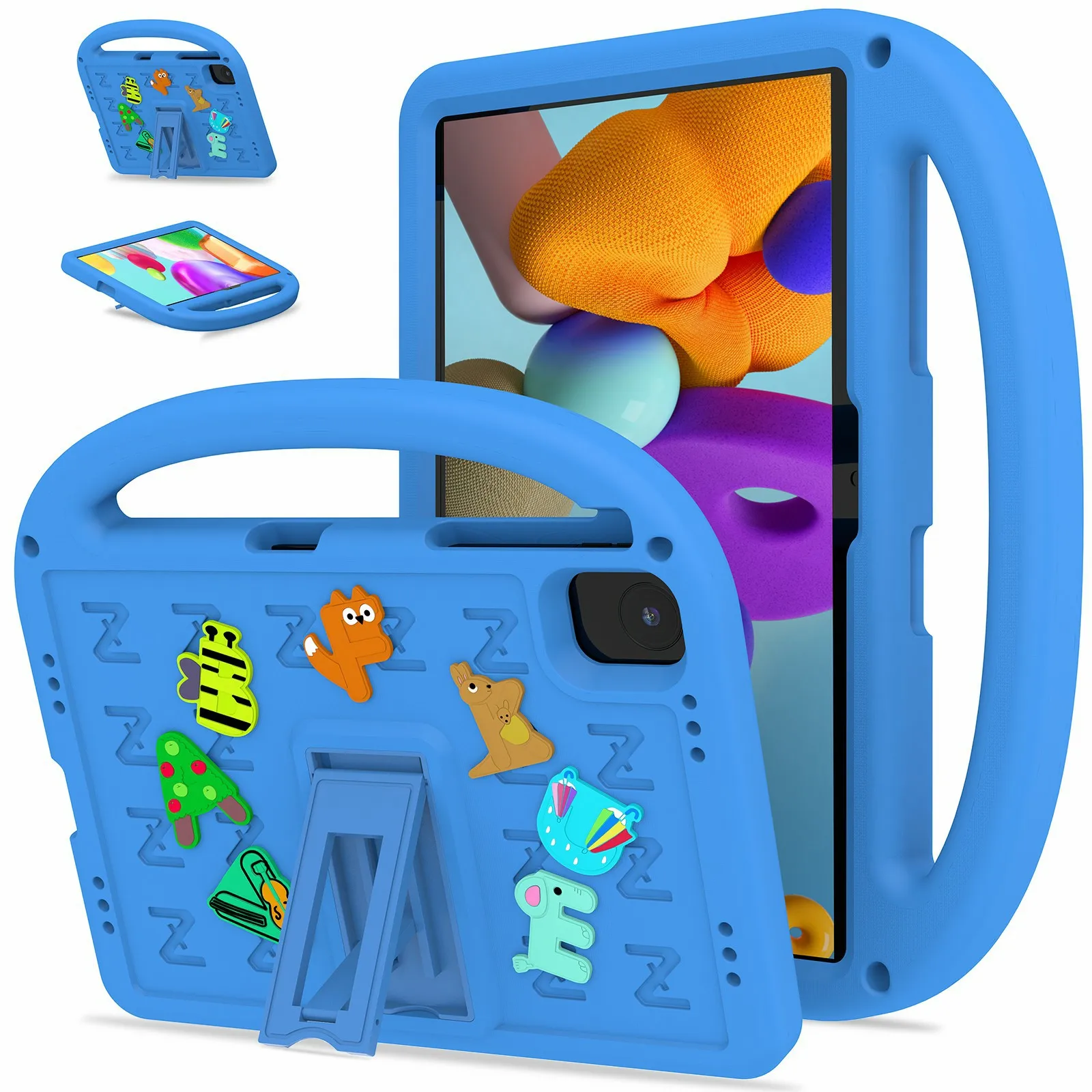 

For Honor Pad X8a Kickstand Case EVA + PC Tablet Protection Cover with Shoulder Strap - Blue