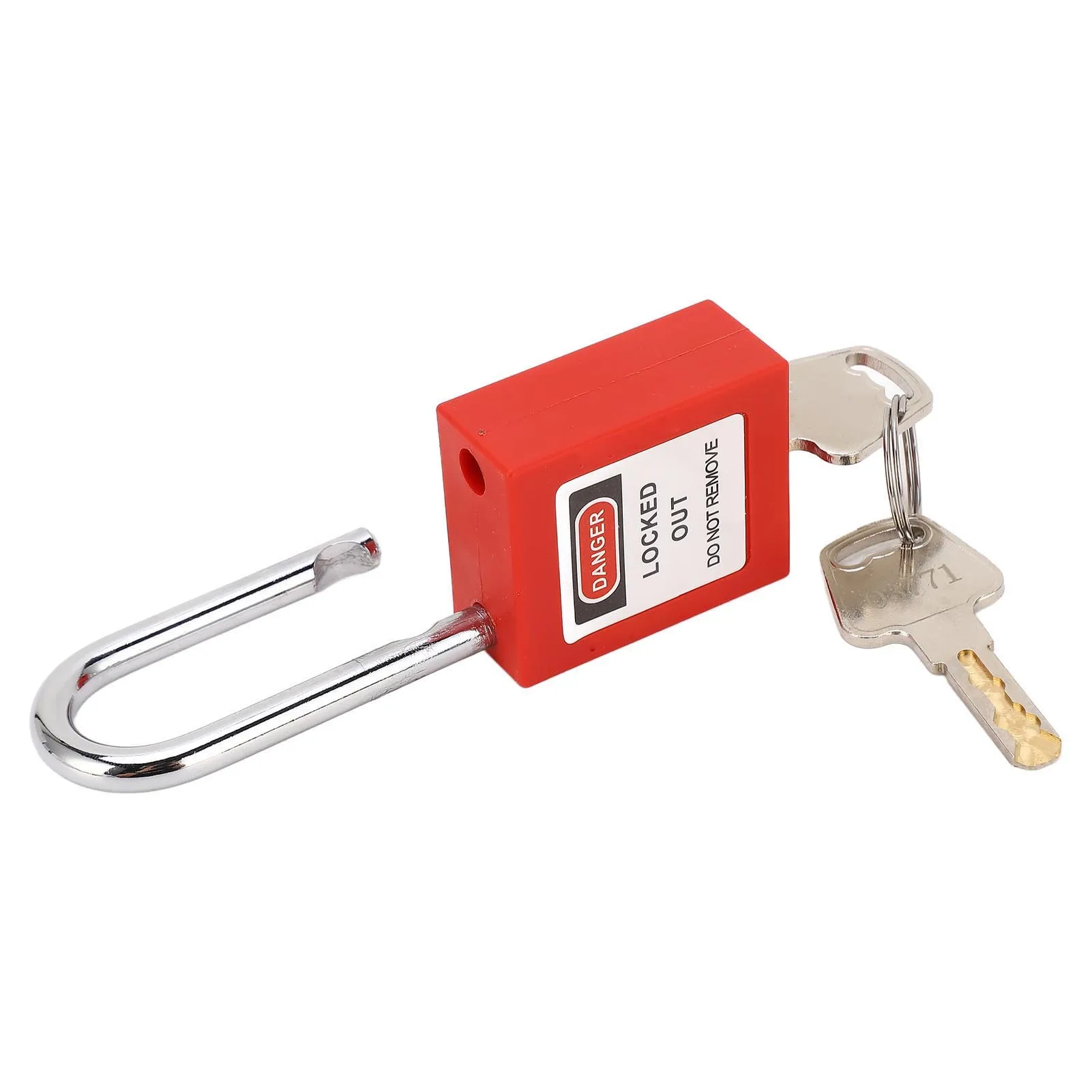 38 mm Sicherheits-Vorhängeschloss, fester Körper, Edelstahl-Verriegelungs-Tagout-Schloss mit 2 Schlüsseln für Industrie, Lager, Sicherheitsschloss, Sicherheits-Vorhängeschloss