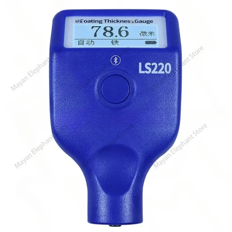 LS220 Paint Coating Thickness Tester 0-3500μm 0.1μm Fe NFe Probe Gauge for Auto Car Paint Film Thickness Gauge -20℃ LCD Screen