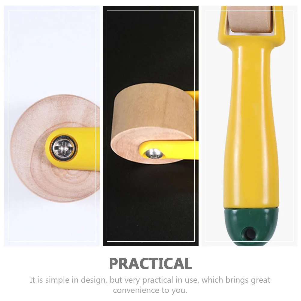 2 قطعة التماس الأسطوانة الخشبية لخياطة اللحف الضغط الجدار الديكور أداة اليد المحمولة عجلة الضغط أدوات خياطة #3