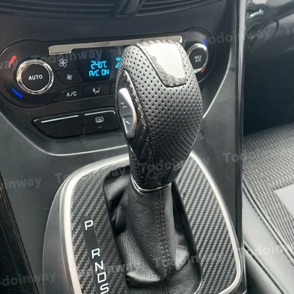 carbon fiber penis gear shift knob for ford mondeo mk5 2018 kuga escape fiesta mk7 ecosport trims shifter lever car accessories