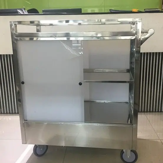 Тележка из нержавеющей стали, киоск для закусок, тележка для завтрака, витрина