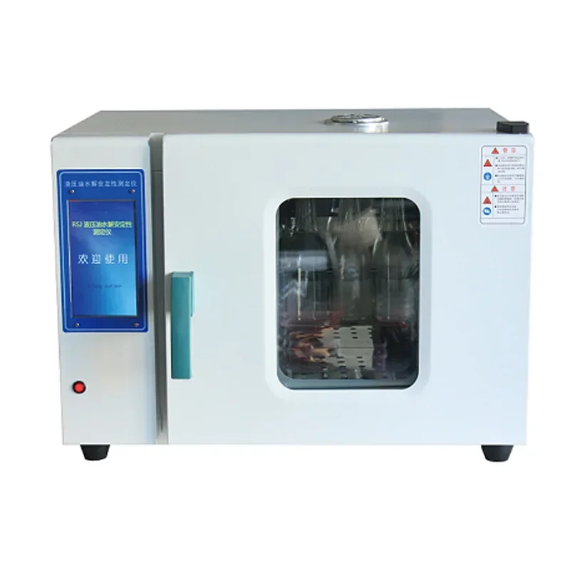 Hydraulic oil hydrolysis stability tester, glass bottle method for measuring hydrolysis stability of hydraulic fluid