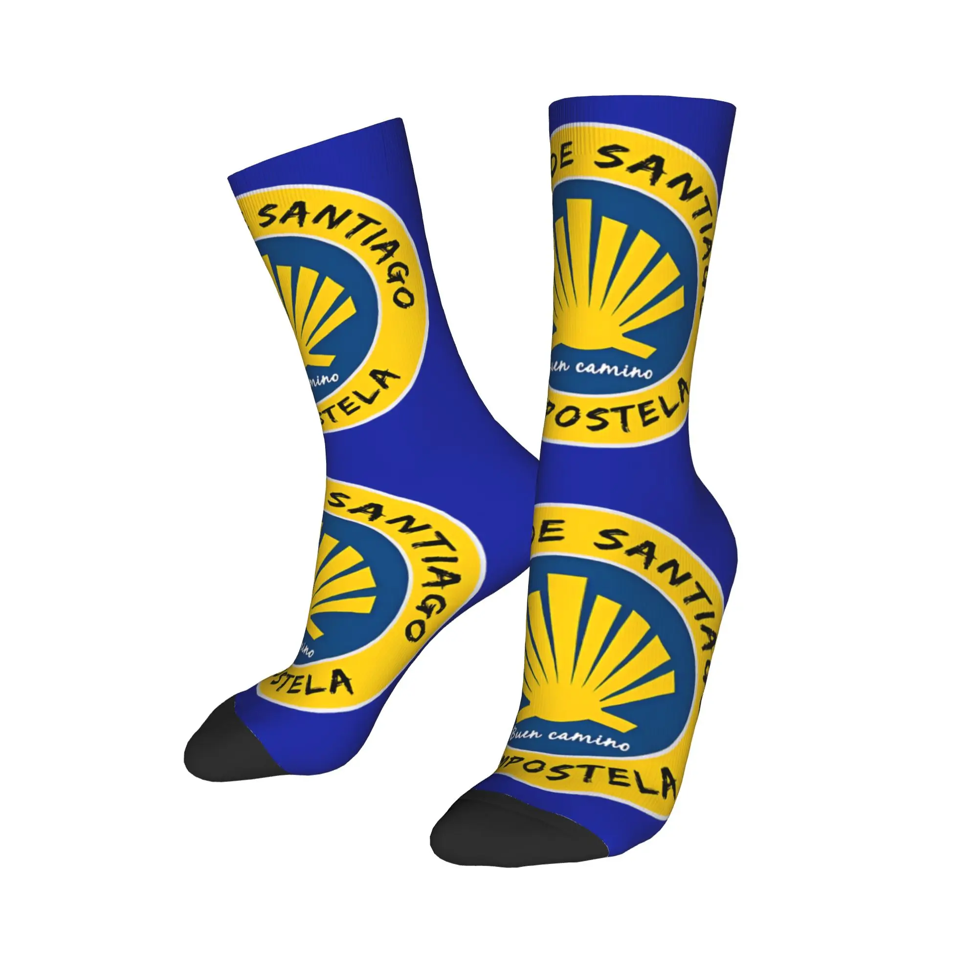 

Новинка на заказ, мужские классические носки Spain Compostela Shell, унисекс, теплые удобные носки с 3D принтом