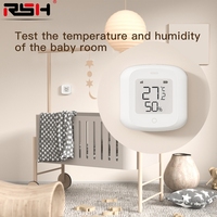 Tuya WiFi/ZigBee Smart Temperature and Humidity with Button Sensor Smart LCD Screen Digital Indoor Room Thermometer Hygrometer