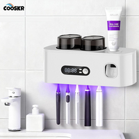 Toothbrush Sterilizer Rechargeable UV Sterilization Electric Toothbrush Disinfector Wall-Mounted Toothbrush Storage Holder Rack