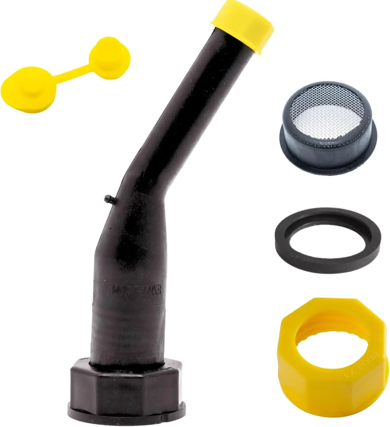 

EZ-POUR Rigid Spout Replacement and Vent Kit (2 Pack) | 45° Angled Spout Fits 1-3/4" Openings | Universal Fit for Water Jugs &