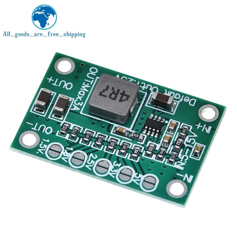 TZT 3A Adjustable Power Module CA-1235 Buck Power Module 1.25V 1.5/1.8/ 2.5/3.3V 5V Output 5-16V Input Step-Down Power Supply