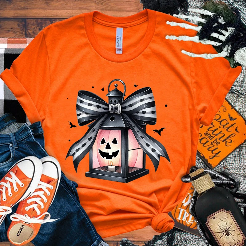 

New Funny Halloween Printed T-Shirts Fashion Women Short Sleeve Cool Summer Casual Tops Halloween Female Shirt Tees