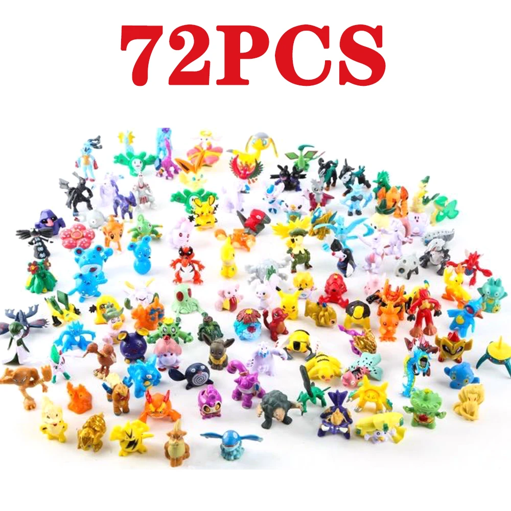 144pcs Pokemon Pikachu Action Figure Toys Mini Figures Model Toy Pikachu Anime Kids Doll Birthday Christmas Gifts image 3