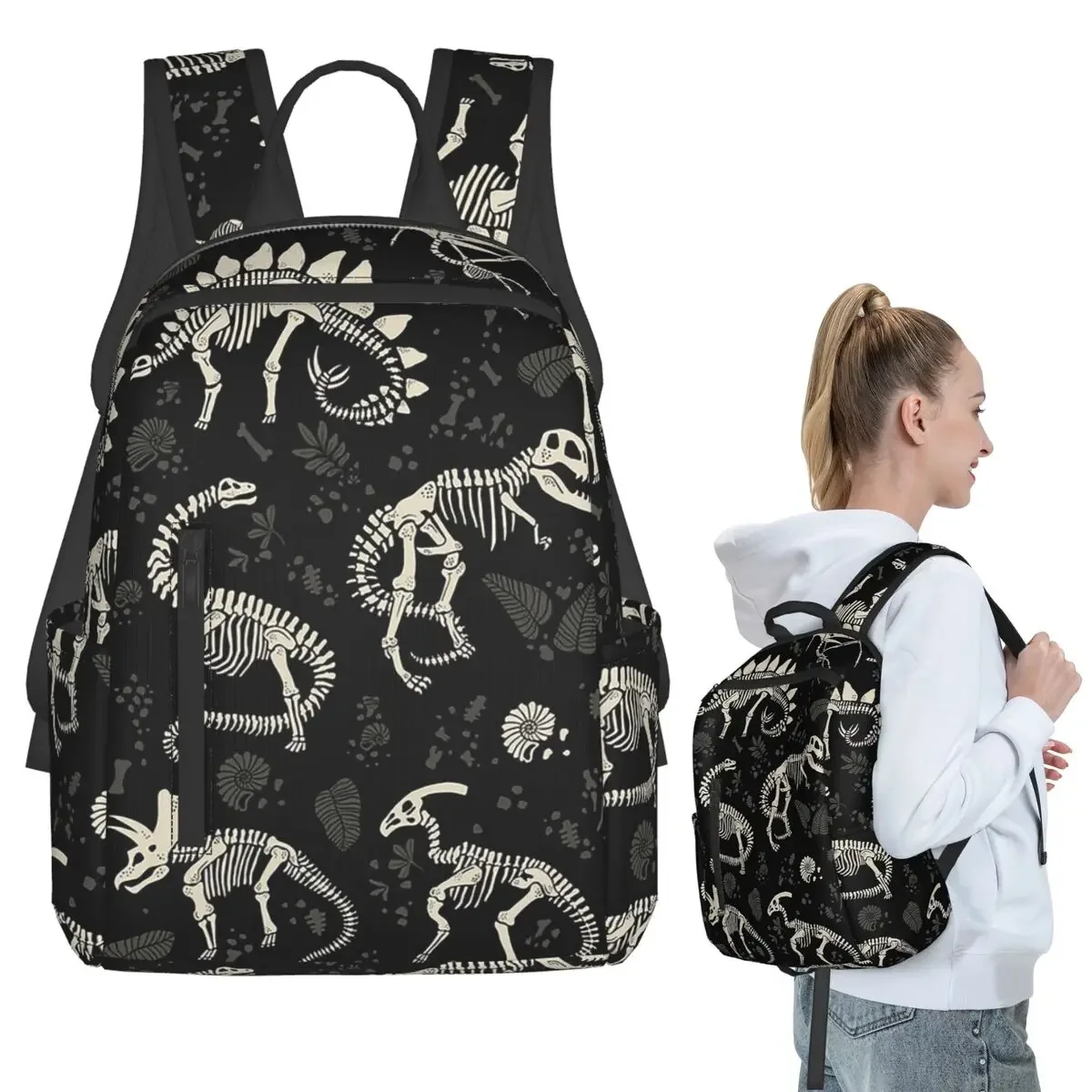 

Excavated Dinosaur Fossils Backpack Student Boys Girls BookBag Children School Bag Computer Shoulder Bags for Men Women
