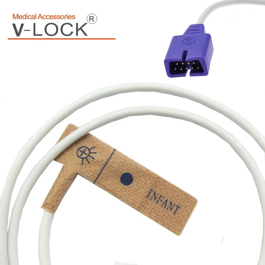 2024V-LOCK High Quality Disposable sensor with Non-woven SIZE:Adult/Infant for NELLCOR W/OXIMAX