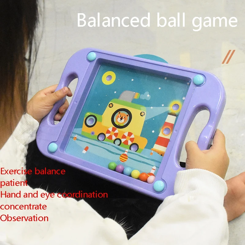 Palm Balanced Ball Concentration Into A Hole Play Game Children Balanced Bead Strategy Game Balance Training Toy