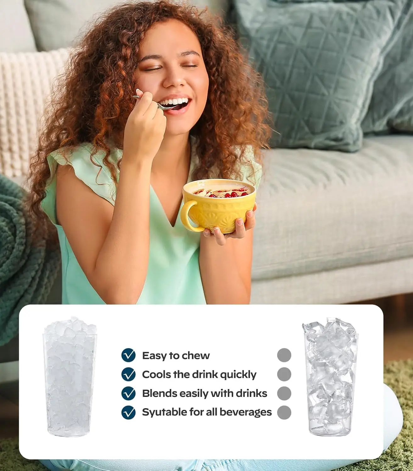 Nugget Ice Maker Countertop, Silonn Chewable Pellet Ice Machine with Self-Cleanin Function, 33lbs/24H Portable Ice Makers, Black