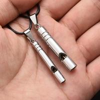 Emergency Survival Whistle With Lanyard / Portable Keychain Ultralight Safety Whistle For Outdoor Camping Hiking