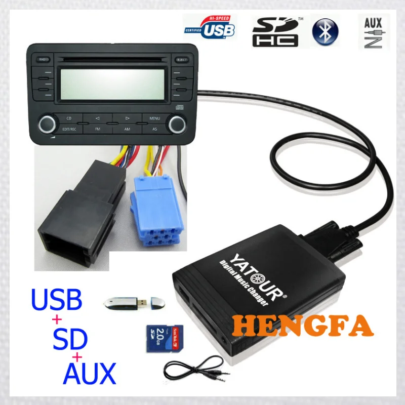 

Yatour Car Stereo Car MP3 Player For VW Golf/GTI/R32/Passat Audi A4/A6/A8/AllRoad Skoda Seat USB AUX adapter yt-m06