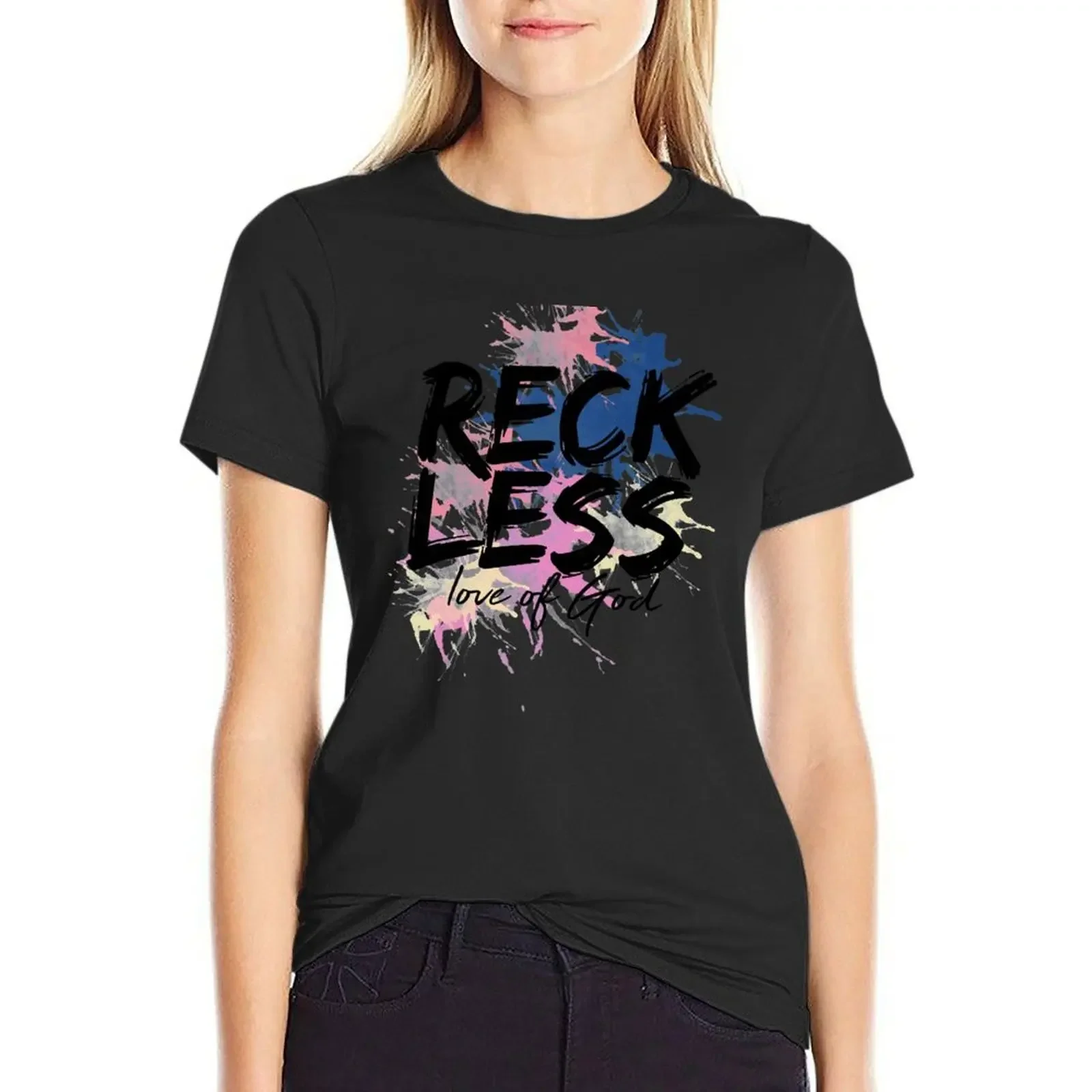 

Reckless Love T-Shirt kawaii clothes funnys animal prinfor plain cotton t shirts Women