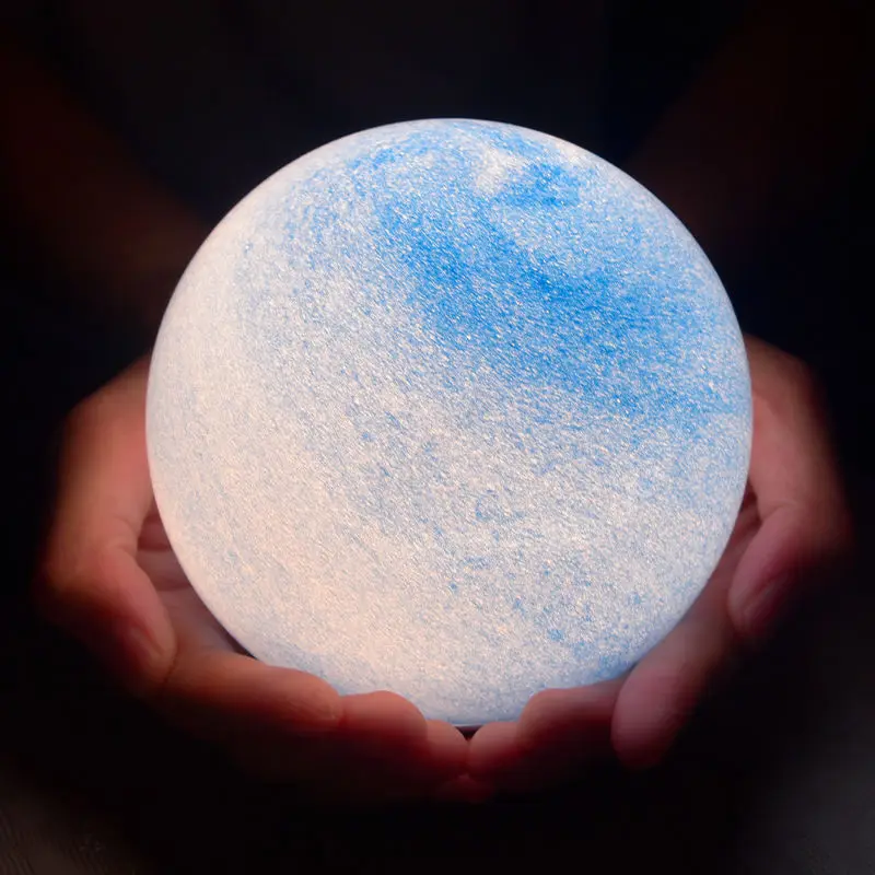 Creative และ Minimalist LED Glass Planet Night Light ห้องนอนบรรยากาศการนอนหลับโคมไฟข้างเตียงโคมไฟ