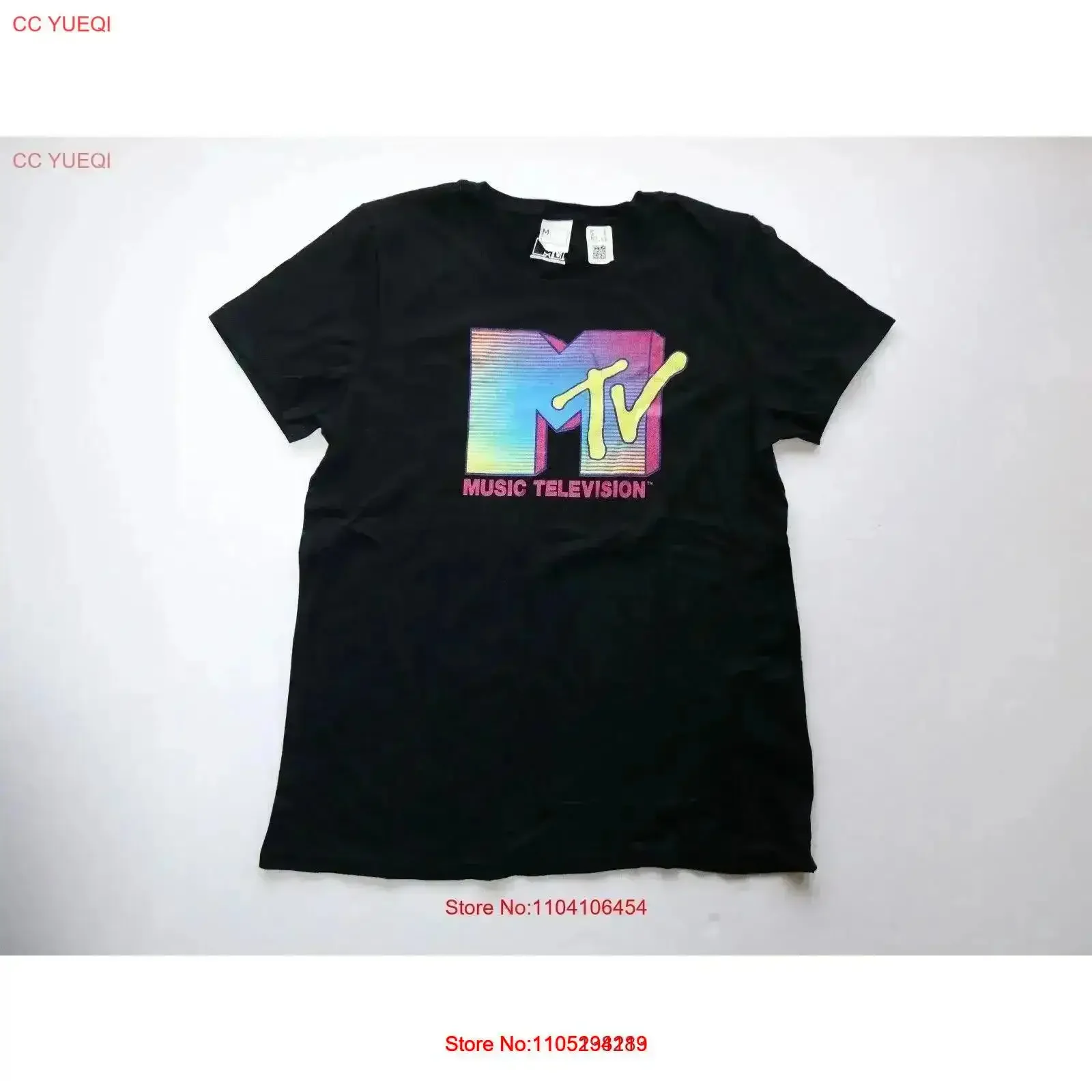 MTV Womens T Shirt Black Size Medium M RARE Colorway New W Tag vintage Washed Casual Comfortable Stylish Stretched Versatile