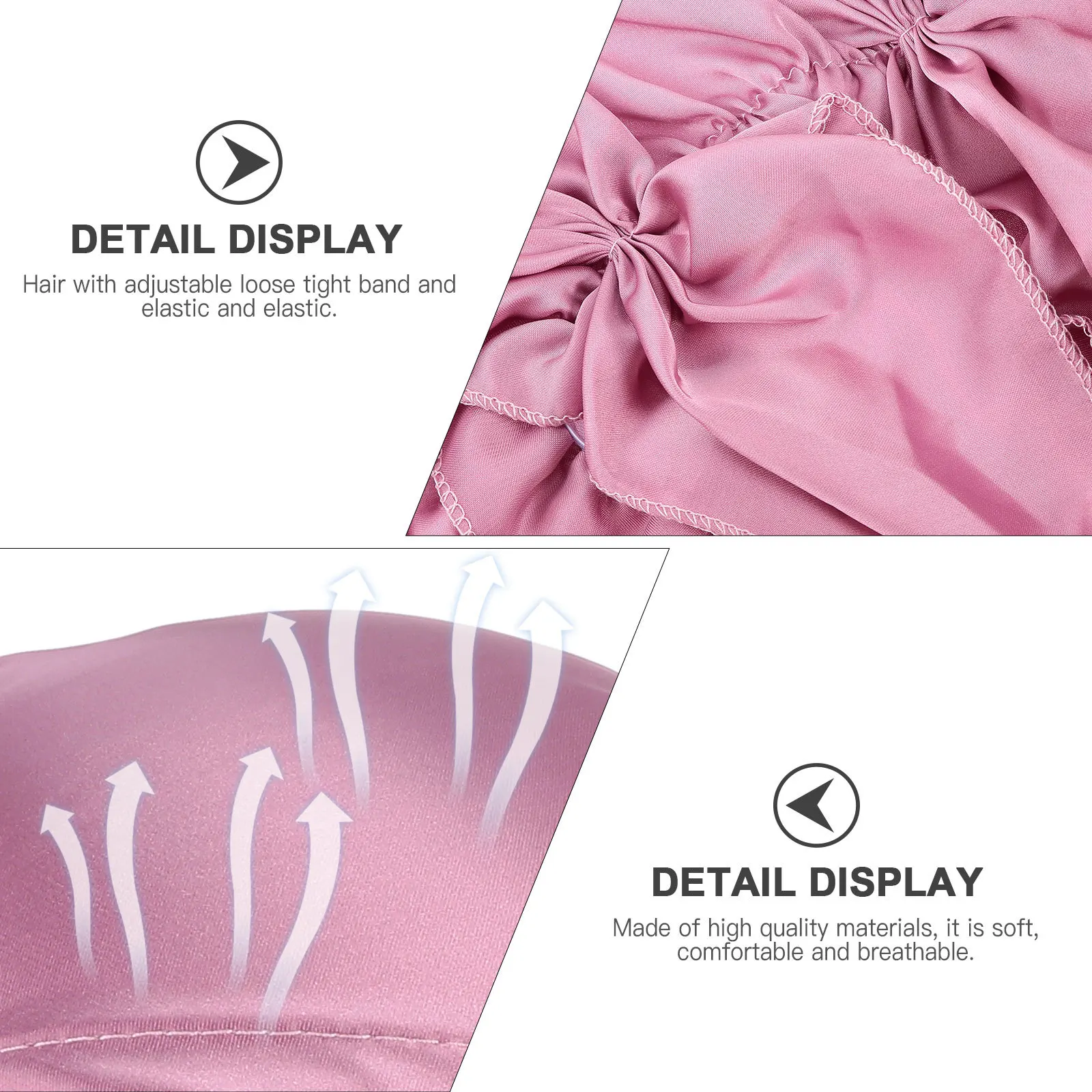 

2 Pcs Silk Hats for Women Sleep Bonnet Satin Curly Hair Sleeping Cover Scarf Women's