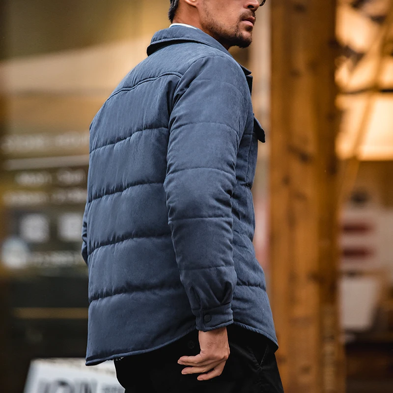 Maden giacca reversibile in cotone Pile pesca per uomo cappotto antirughe e caldo addensato autunno e inverno Casual Multi-tasca Parka