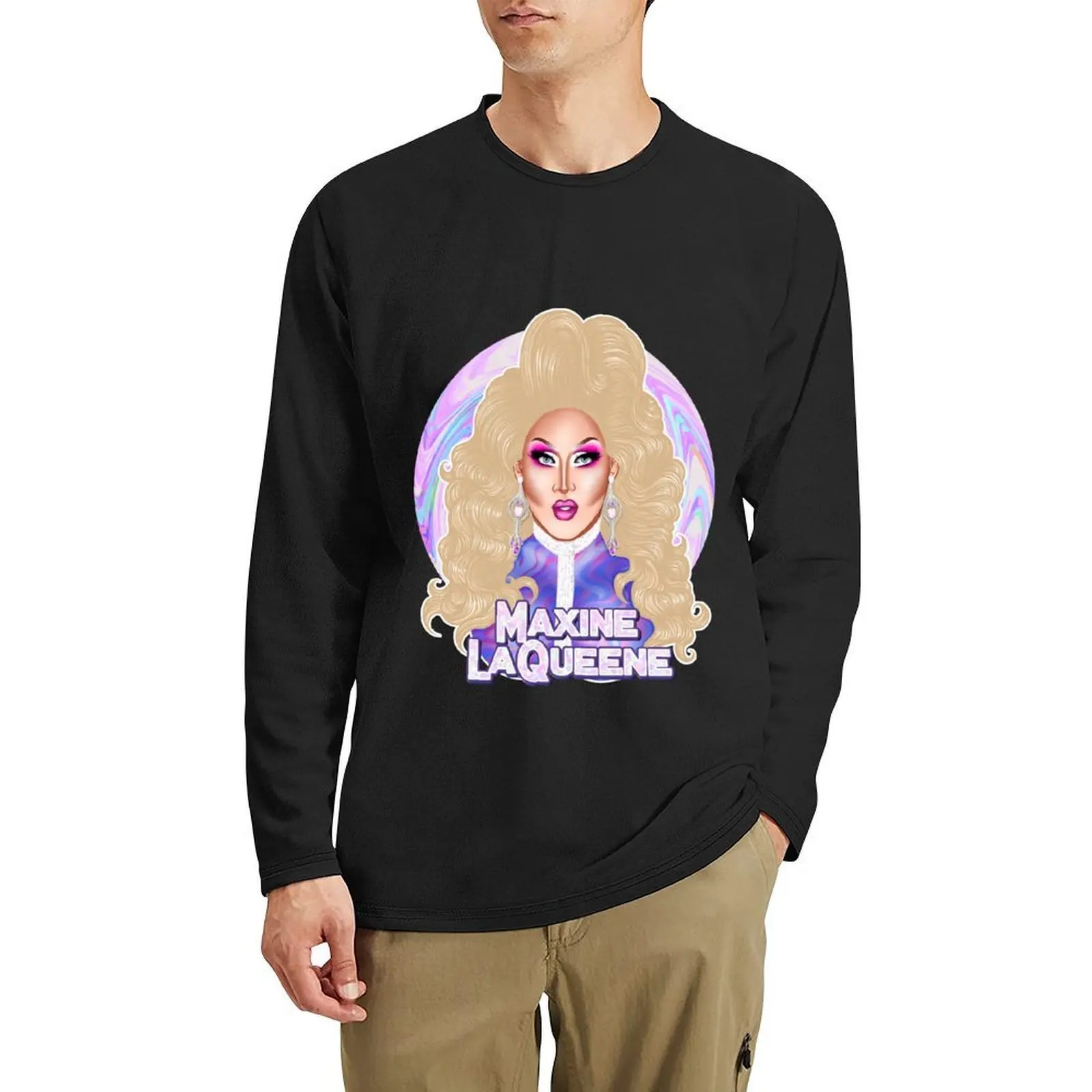 

Maxine Intergalactic Blonde Print Long T-Shirt oversized t shirt quick-drying t-shirt quick drying shirt mens white t shirts