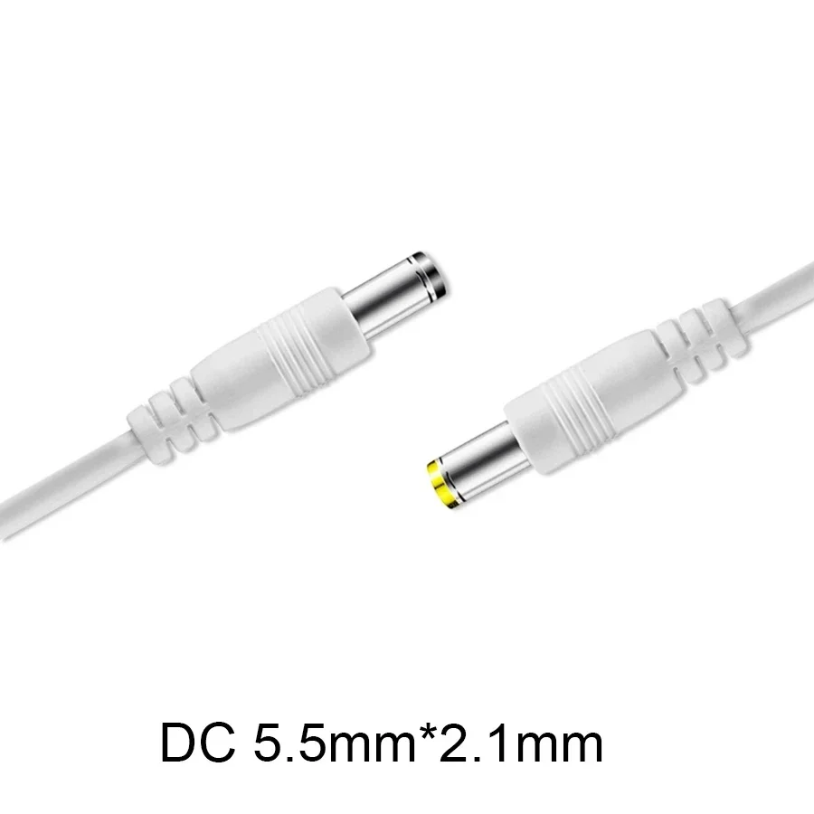 DC 24V 12V 1A 2A 3A Power Plug Output Connector 5.5mm*2.1mm Power Adapter EU US UK AU Plug White Housing