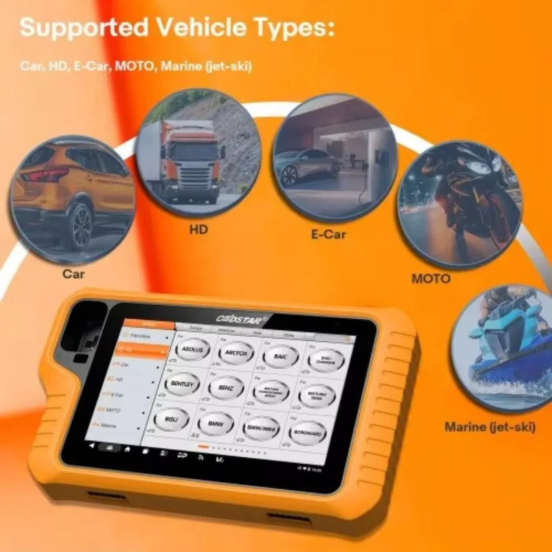 OBDSTAR X300 Classic G3 Key Programmer Built-in CAN FD DoIP 24V Universal Engine Car HD E-Car Motorcycles Jet Ski