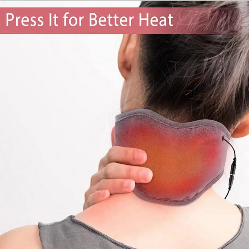 Electric Heated Wearable Neck Scarf Cervical Massage Strap With 3 Heat Grade Adjustable Temperature Neck Protection Strap winter