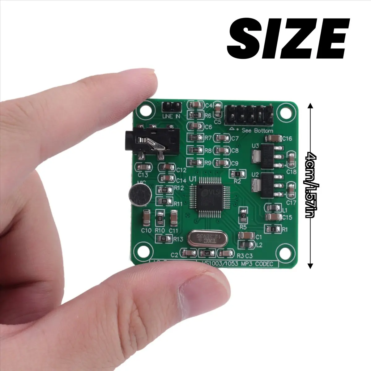 T28C VS1053 MP3 Module Development Board with On-Board Recording Function SPI Interface