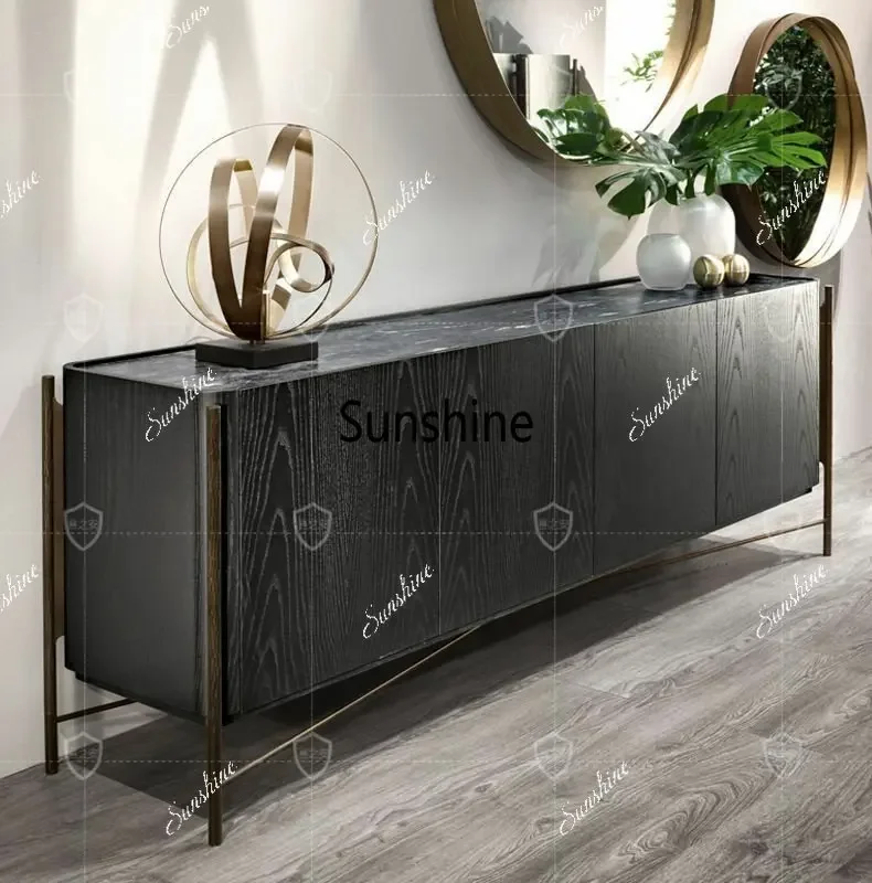 Italian light luxury dining side cabinet post-modern simple TV cabinet  FT