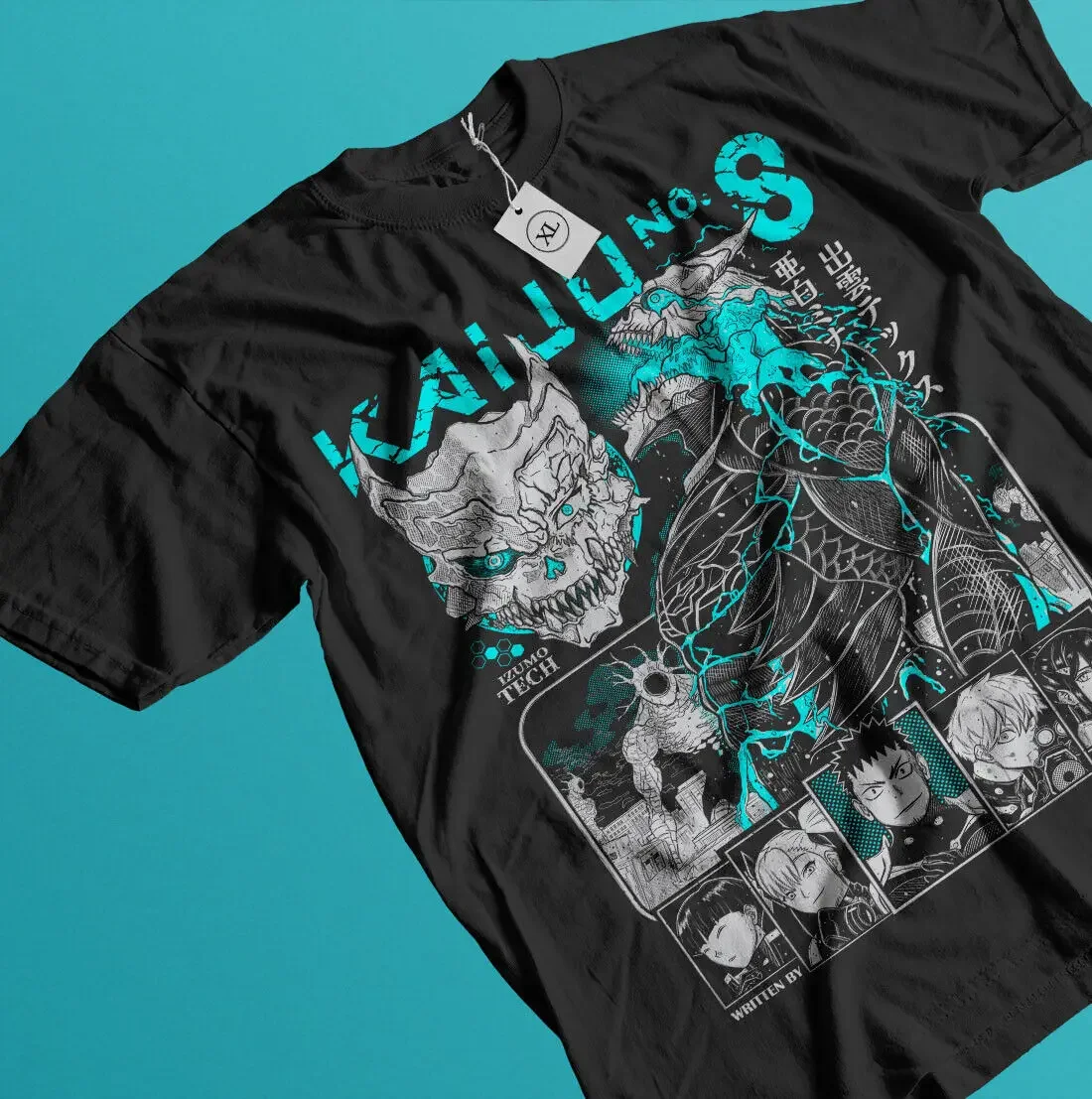 

Футболка Kaiju No 8, Mina Shiro Kaij, подарок манга, лучшая футболка с рисунком аниме, черная рубашка Y2k, футболки с графикой, женская одежда