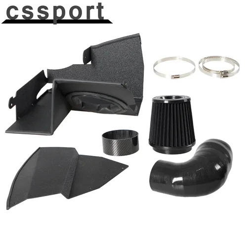 핫 튜브 흡입 파이프 키트 검정색 차가운 공기 필터 시스템 엔진 부품 BMW G20 G21 320I 330I 알루미늄 용 자동차 공기 흡입 덕트 튜브