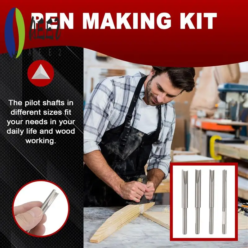 

AEE2-13 Pieces Pen Barrel With Pen Bushings Mill Trimmer Set 7Mm 8Mm 3/8 Inch 10Mm Cutter Shafts For Woodworking Pen Kit