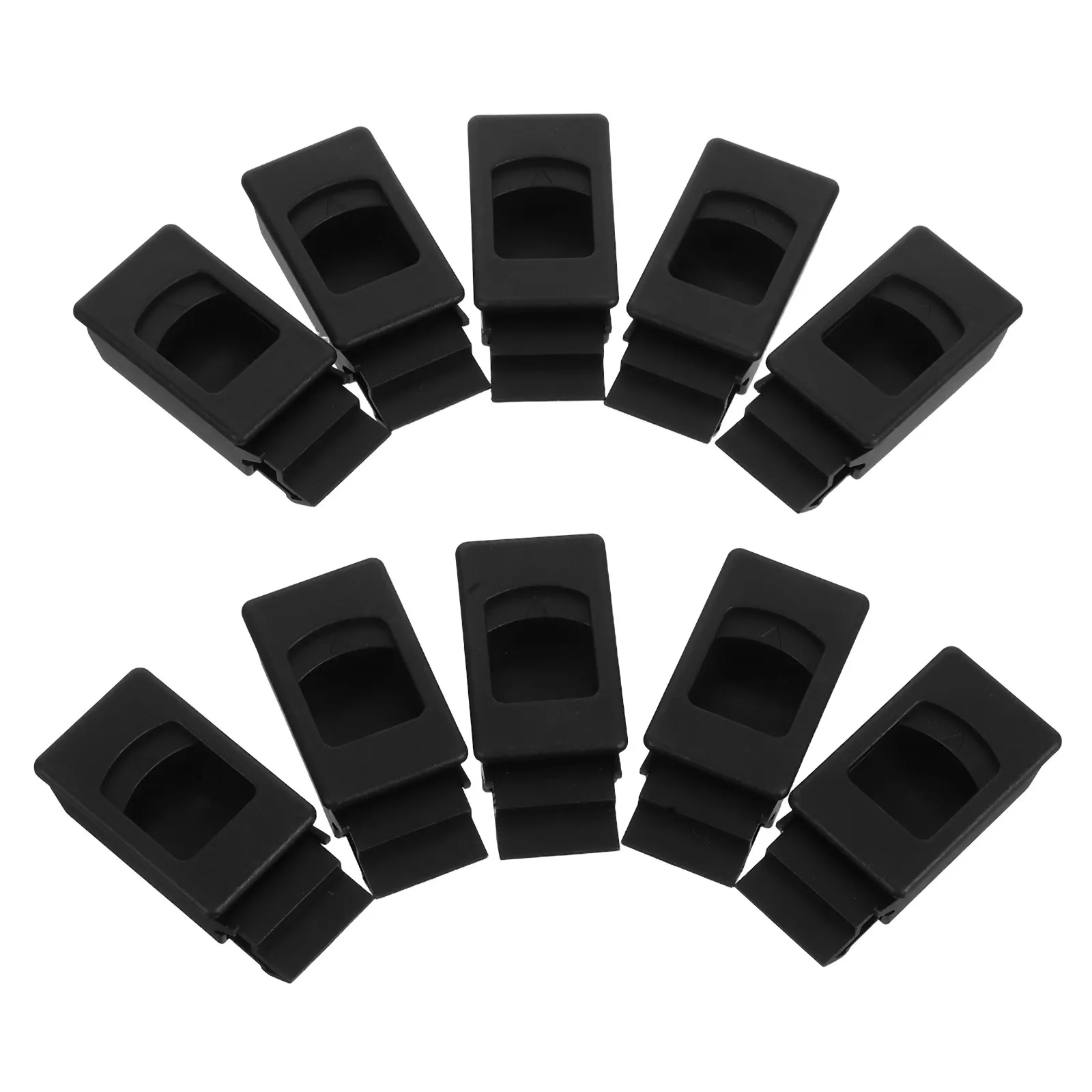 10Pcs ABS Engineering Plastic Cabinet Latch Push Button Door Catch Secure Lock for Electric Machine Boxes Wardrobe Drawers Baby