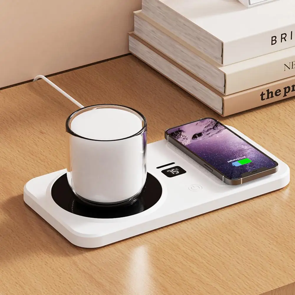 Cup Warmer with Automatic Shutdown Coffee Mug Warmer with Auto Shut Off Coffee Cup Warmer with Wireless Charger Adjustable
