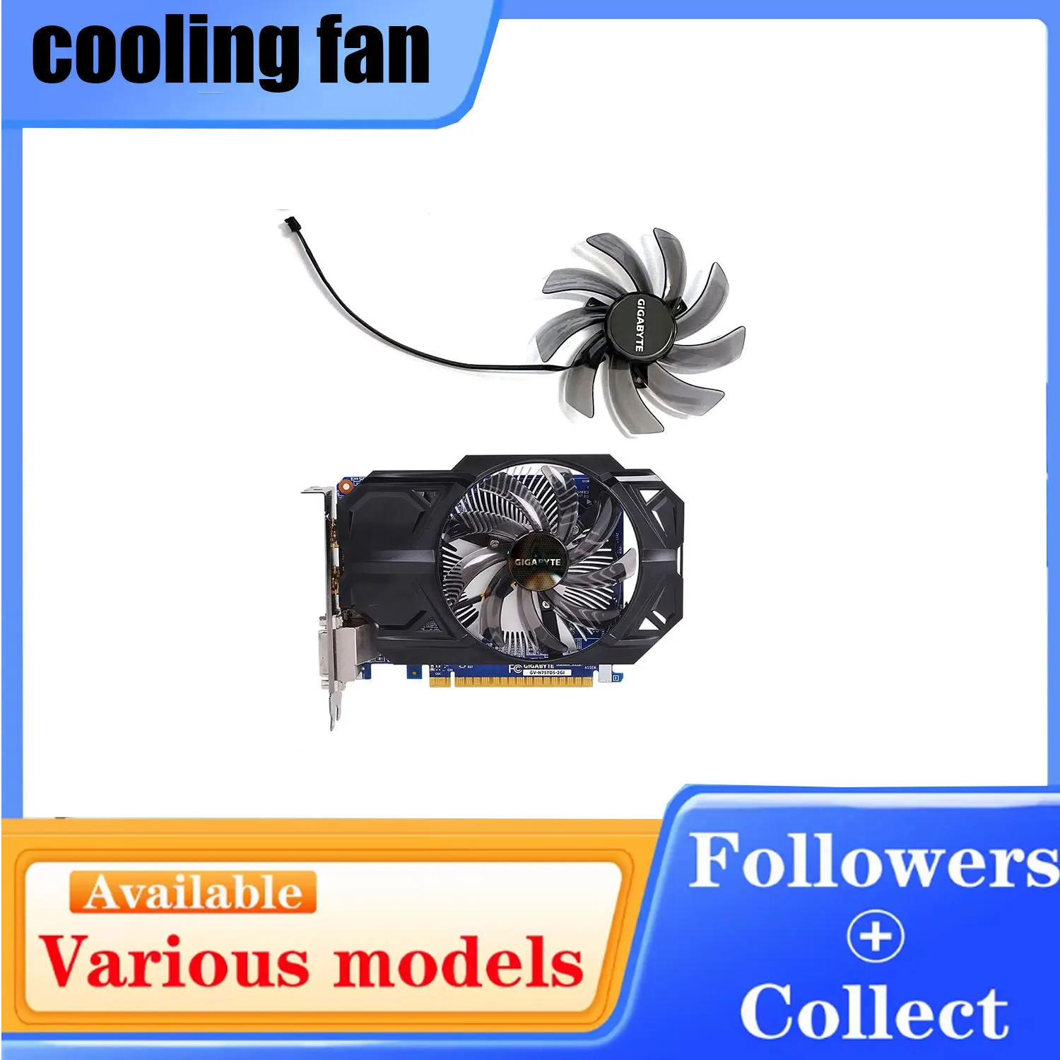 95MM T129215SM PLD10010S12H Cooler Fan Use For Gigabyte HD 7770 Radon GT 640 GTX 550 650 660 650Ti 750 ATI Radeon R9 200 Cards