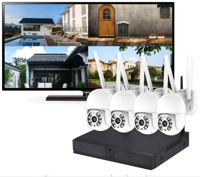 

3MP 1296P iCsee APP 4CH NVR Kit Wireless PTZ IP Dome Camera AI Humanoid Motion Detection Home Security Baby Monitor
